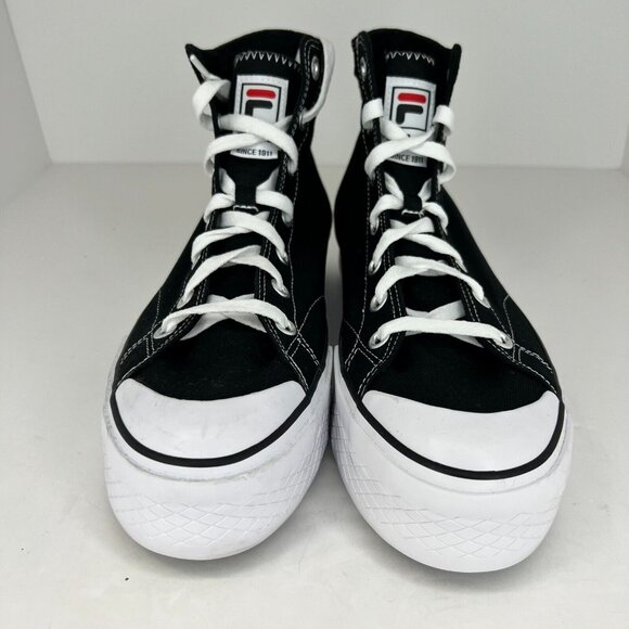 Fila Womens 5CM01781-014 Black Hi Top Canvas Lace Up Size 11 Casual Sneakers - Picture 8 of 9